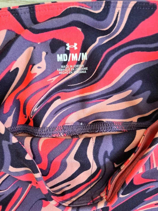 Womens Under Armour Hi Rise Bike Cycling Shorts Heatgear Pink Compression Medium - Picture 6 of 6